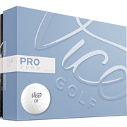 Vice Golf Pro Zero Premium 3-Piece Fused Urethane Golf Balls, White, 1 Dozen, 344 Dimple Pattern