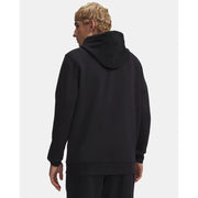 Under Armour Icon Fleece Hoodie, Midweight Supersoft Cotton-Polyester Blend, L, Black