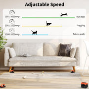 URRU Interactive Cat Toy with Dual Control Modes, Realistic Mice Sounds, Rechargeable, Orange, ZLKDMWJ0925