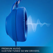 LucidSound LS10X Gen 2 Wired Gaming Headset, Blue, Over-Ear, Flip-to-Mute Boom Mic, Quick-Access Audio Controls, Premium 50mm Drivers, Xbox Series X|S and PC