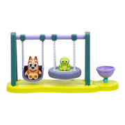 Moose Toys Bluey Turtleboy Playground Playset with Wide-Eyed Bingo and Turtleboy Figures, Interactive Swings and Spinny Ride, Multicolor, Ages 3+, 17978