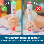 Educational Insights Hot Dots Let's Learn Kindergarten Reading Set with Interactive Pen, 50-Page Workbook, Ages 5+, 2446