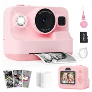 Prysyed Bll2 Kids 1080P Instant Print 12MP Camera, Pink