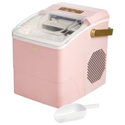 Paris Hilton PH12345-AR Countertop Portable Ice Maker, 26lb Daily Capacity, Pink