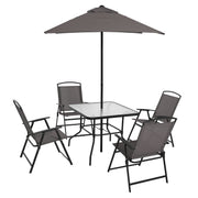 Mainstays MS16-301-011-28 Albany Lane 6 Piece Outdoor Patio Dining Set, Grey