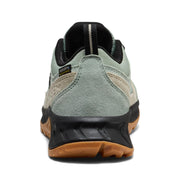 KEEN Women's Hightrail Low Waterproof Hiking Shoes, Durable Leather, Lightweight Cushioning, Iceberg Green/Abbey Stone, 9.5