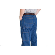 Berne Men's Heartland Flannel-Lined Denim Jeans, Stone Wash Dark, Relaxed Fit, Utility Pockets, 30W x 30L, P2213SWD