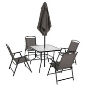 Mainstays MS16-301-011-28 Albany Lane 6 Piece Outdoor Patio Dining Set, Grey