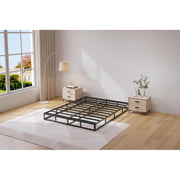 PIVOTIX King Size Box Springs Heavy-Duty Metal Mattress Foundation with Removable Fabric Cover 5 Inch BS05-5A