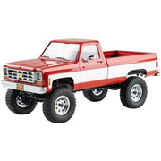 FMS FCX18 1/18 Chevrolet K10 RC Truck, Officially Licensed 4WD RC Crawler 2 Speeds Switch with LED Lights (Red)