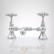 Signature Hardware SH449719CP Bridge Lavatory Faucet with Mushroom Type Overflow Drain - CP