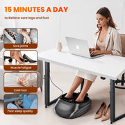 SZRSTH Shiatsu Foot Massager with Heat Deep Kneading for Tired Muscles & Plantar up to Size 11