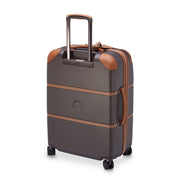 Delsey Paris Chatelet Air 2.0 24 Inch Checked Suitcase, Chocolate Brown, Hardside Polycarbonate, Dual-Density Spinner Wheels, TSA Combination Lock, 9.1 lb