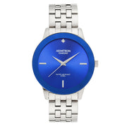 Armitron Men's Silver-Tone and Blue Diamond Dial Dress Watch - Lightweight