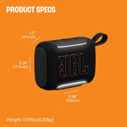 JBL Go 5 Portable Bluetooth Speaker, IP68 Waterproof and Dustproof, Drop-Proof, Ambient Edge Lighting, 10-Hour Battery Life, Red