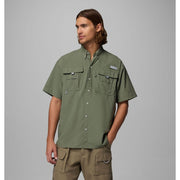 Columbia Men's Big & Tall Bahama II Shirt, Short Sleeve, Omni-Shade UPF Sun Protection, Cypress, XXL Tall, 10116533172XT