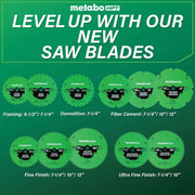 Metabo HPT 7-1/4-In Circular Saw Blade, 60-Tooth Tungsten Carbide, PTFE Coating, Laser-Cut Expansion Slots, Thin Kerf, 115760M