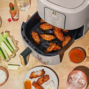 Beautiful 29071 3 Qt Air Fryer with TurboCrisp Technology, EverGood Ceramic Nonstick Coating, Wildflower Porcini Taupe