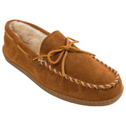 Minnetonka Moccasin Pile-Lined Hardsole Mocs for Men - Brown - 12M