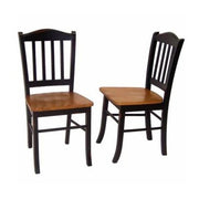 Boraam 30536 Shaker Chair, Black/Oak, Set of 2