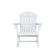 Westin Outdoor OP5003-WH Mason White Adirondack HDPE Plastic Outdoor Rocking Chair, Weather Resistant