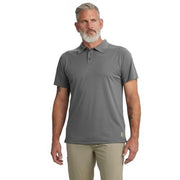 Carhartt Force Sun Defender Relaxed-Fit Lightweight Short-Sleeve Polo for Men Steel L