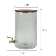 Better Homes and Gardens 2-Gallon Countertop Beverage Dispenser with Clear Acrylic and Acacia Wood Lid