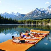 Costway 3-Layer Floating Water Pad 12' x 6' Orange