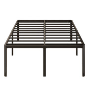 Lutown-Teen California King Bed Frame, 22 Inch High Profile Metal Platform, Rounded Corner Legs, Noise Free, Black