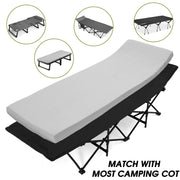 Teler CertiPUR-US 2 Inch Memory Foam Camping Sleeping Pad, Waterproof Non-Slip, Removable Fleece Cover, Portable Roll-Up, Gray