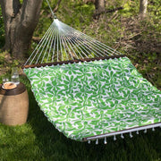 Coral Coast 51324-TP Garden Bloom 2 Person Hammock with Pillow, Spring Green
