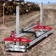 Zozen Chainsaw Mill Portable Sawmill Adjustable 14-36 in Bar Length Flexible Cutting Guide System with Felling Wedges and Assembling Tools