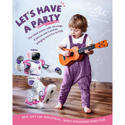 Ruko 1088 Programmable Interactive RC Robot for Kids, Voice Control, 15.8 Inch Large Pink STEM Learning Toy