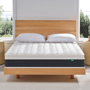 Z-HOM Queen Hybrid Mattress, 14 Inch Medium Firm, Five-Zone Pocket Spring Support, Euro Top, Breathable Knitted Cover
