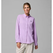 Columbia Womens PFG Tamiami II Long Sleeve Fishing Shirt, Omni-Shade UPF 40, Moisture-Wicking, Hydrangea, X-Large, 1275701583XL