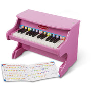 Melissa & Doug Learn-to-Play Pink Piano With 25 Keys and Color-Coded Songbook