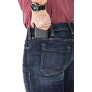 5.11 Tactical Defender-Flex Straight Jeans for Men - Deep Indigo Wash - 40x30