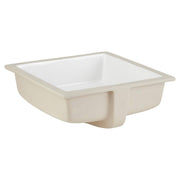 Destin White Square Porcelain Undermount Bathroom Sink