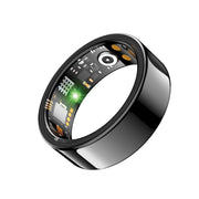 LivUp LU-SMTRNG-500 Smart Ring, Health Monitoring, Sleep Tracking, Multiple Exercise Modes, Bluetooth, Black, Size 9