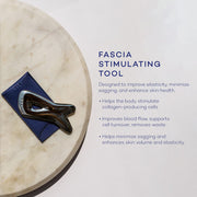 Pause Well-Aging Fascia Stimulating Tool, FDA-Cleared Medical-Grade Stainless Steel Facial Massager for Skin Tightening and Face Lift, Portable, Black, 2900