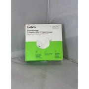 Belkin WCY014dqSL-RF Compact Wall Charger 45Watt, USB-C Power Delivery Fast Charging, Gray