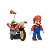 Jakks Pacific Super Mario Galaxy Movie Mario Action Figure with Pull Back Motorcycle, 2.5 Inch, 9 Points of Articulation, Ages 3+, 432334