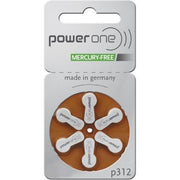 Power-One PO-312 Hearing Aid Batteries, 120 Pieces