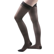 Allegro Compression Hosiery Essential 4 Sheer Thigh High Closed Toe Compression Stockings for Women, 15-20 mmHg, Nude, X-Large, 4XNU