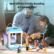 Geeetech Mini Faster 3D Printer, Fully Assembled, Direct Drive Extruder, Heated Build Plate, WIFI Enabled, Blue-White, M1S