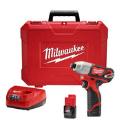 Milwaukee 2462-22 M12 12-Volt Lithium-Ion 1/4 in. Cordless Impact Driver Kit