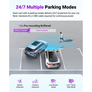 Vantrue AI 4K Dash Cam with ADAS Collision Alerts, STARVIS 2 Night Vision, PlatePix Technology, 5G WiFi, Voice Control, GPS, 24H Buffered Parking Mode, 1TB Max VT-F010030