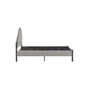 Asstd National Brand *Modern Uphlstrd Crvd Headboard Qun Bdfr - Grey GRAY ONE SIZE