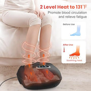 CuPiLo Foot Massager with Heat, Shiatsu Massage, Adjustable Vibration and Compression, Removable Washable Sleeves, Men's Size 13, CPL-5522
