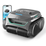 WYBOT C2 Cordless Robotic Pool Cleaner, Dual Filtration, Brushless Triple-Motor, Smart Navigation, App Scheduling, 2152 Sq.ft Coverage, Gray & Green